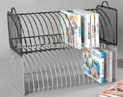 New Design 18 Slot Multicolor Stackable Metal Wire CD Rack