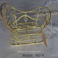 Metal Wire Miniature Baby Carriage Basket