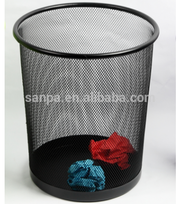 Popular Design Fashion Decorative Metal Iron Engraving Waste Bin, Trash Bin, Trash Can