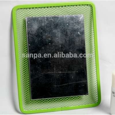 Metal mesh Hanging Rectangle mirror with magnet makeup mirror