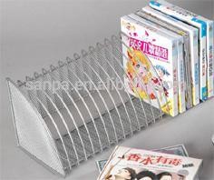 Fancy Office/Home Desk Organizer Metal Wire CD Rack