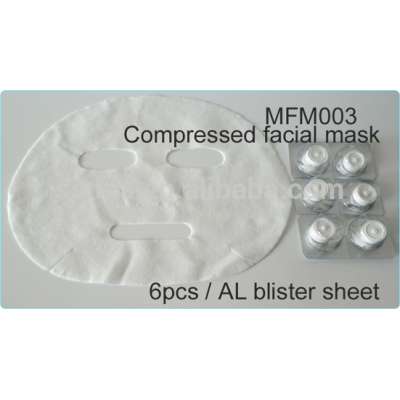 Wholesale 100% Rayon biodegradable Compressed Facial Mask Coin With Blister Sheet Package