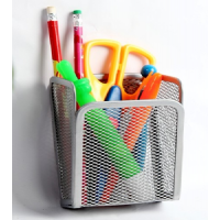 Office Magnetic Colorful Metal Mesh Pen Holder Pencil Cup