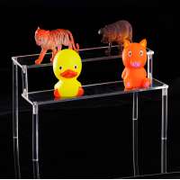 The factory wholesale clear acrylic Toy Car Model Display rack Placing Doll Hand-operated Ladder stand